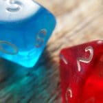 Imagem Dados azul e vermelho