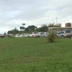 Imagem congestionamento de carros antes do Viaduto