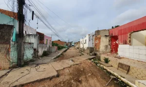 Imagem terreno afundando Maceio