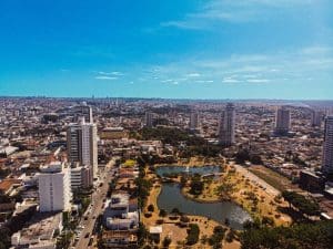 Imagem aérea da cidade de Anápolis