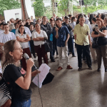 Imagem manifestação na porta da prefeitura de Anápolis