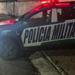 Imagem viatura PM a noite