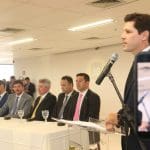 Imagem Daniel Vilela em evento na Policia Federal