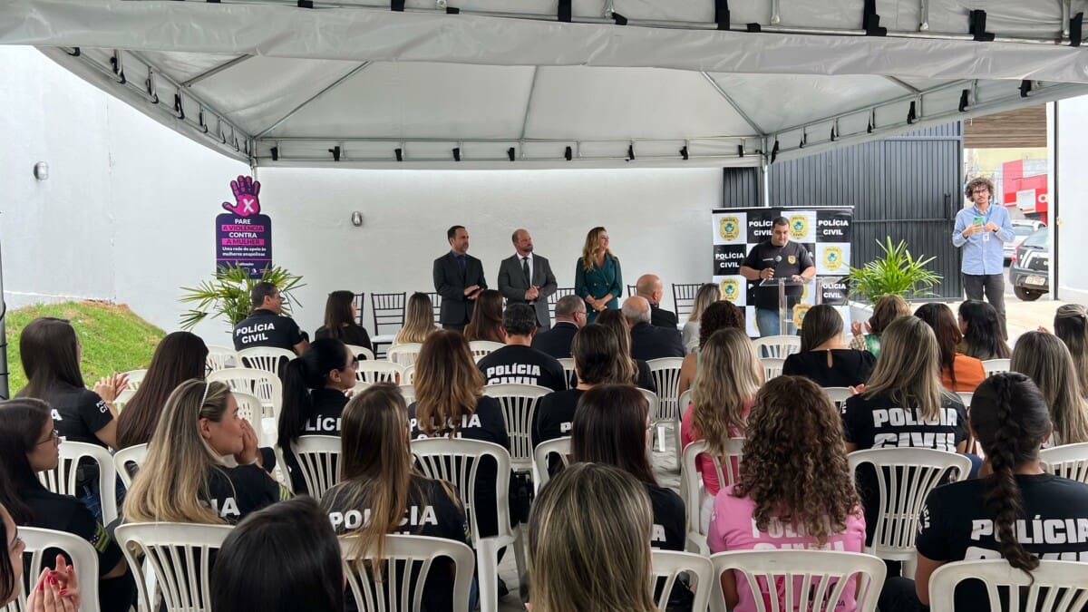 Imagem evento inauguração DEAM Anápolis