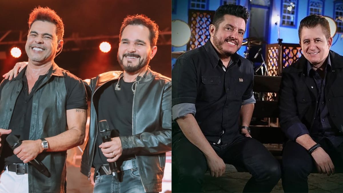 Imagem das duplas Zezé e Luciano e Bruno e Marrone