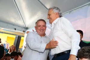 Imagem prefeito Vilmar Mariano e governador Ronaldo Caiado