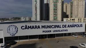 Prédio da Câmara Municipal de Anápolis, vista aérea.