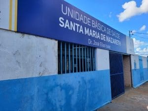 Fachada da Unidade Básica de Saúde da Vila Santa Maria de Nazareth.