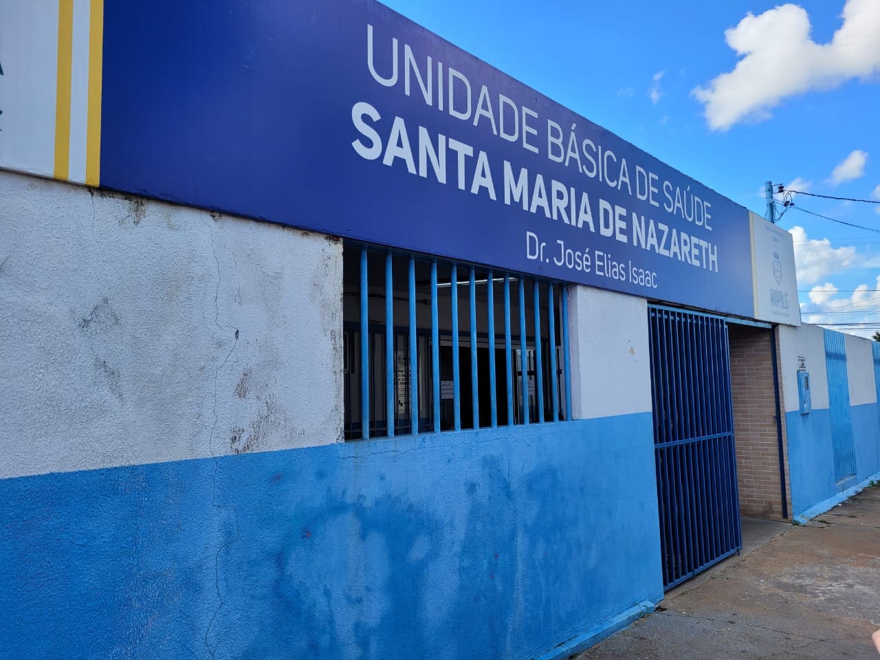 Fachada da Unidade Básica de Saúde da Vila Santa Maria de Nazareth.