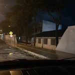 Imagem muro caído colégio estadual