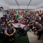 Time do Anápolis comemora no vestiário