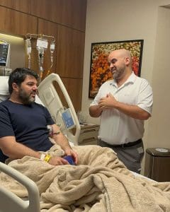 Imagem Márcio internado no hospital