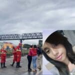 Imagem bombeiros e jovem que morreu