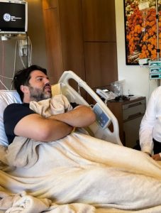 Imagem Márcio Corrêa e Célio Silveira no hospital