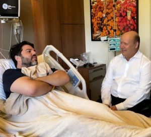 Imagem Márcio Corrêa e Célio Silveira no hospital