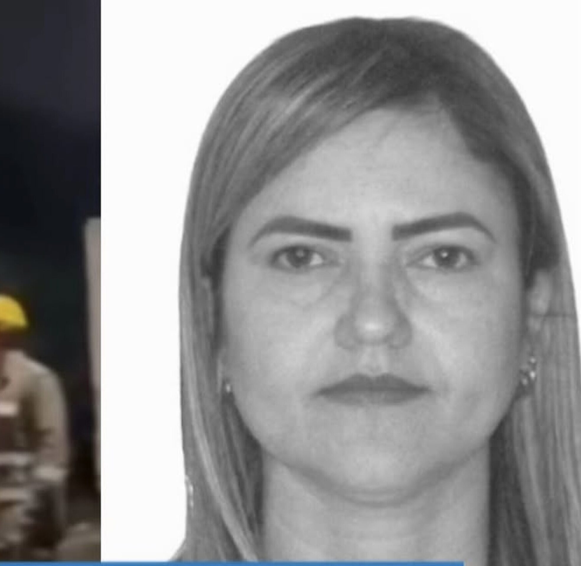 Imagem bombeiros e mulher que morreu na enxurrada