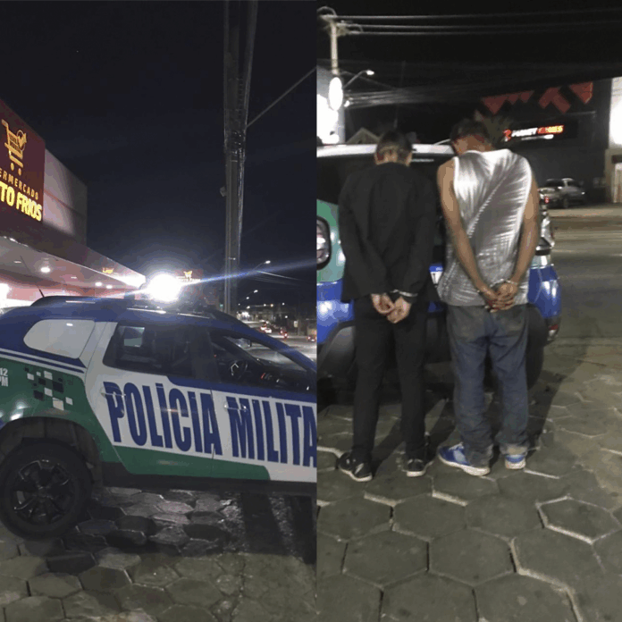 Casal preso futando Imagem casal preso em frente supermercado