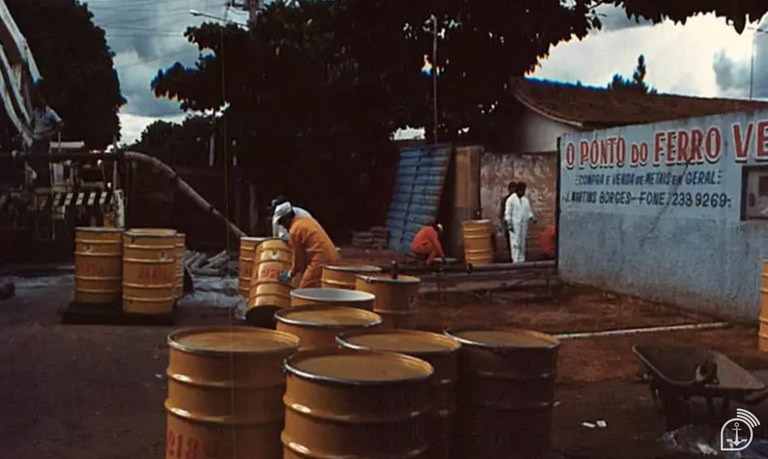 Imagem local com rejeitos do Césio 137 em Goiânia