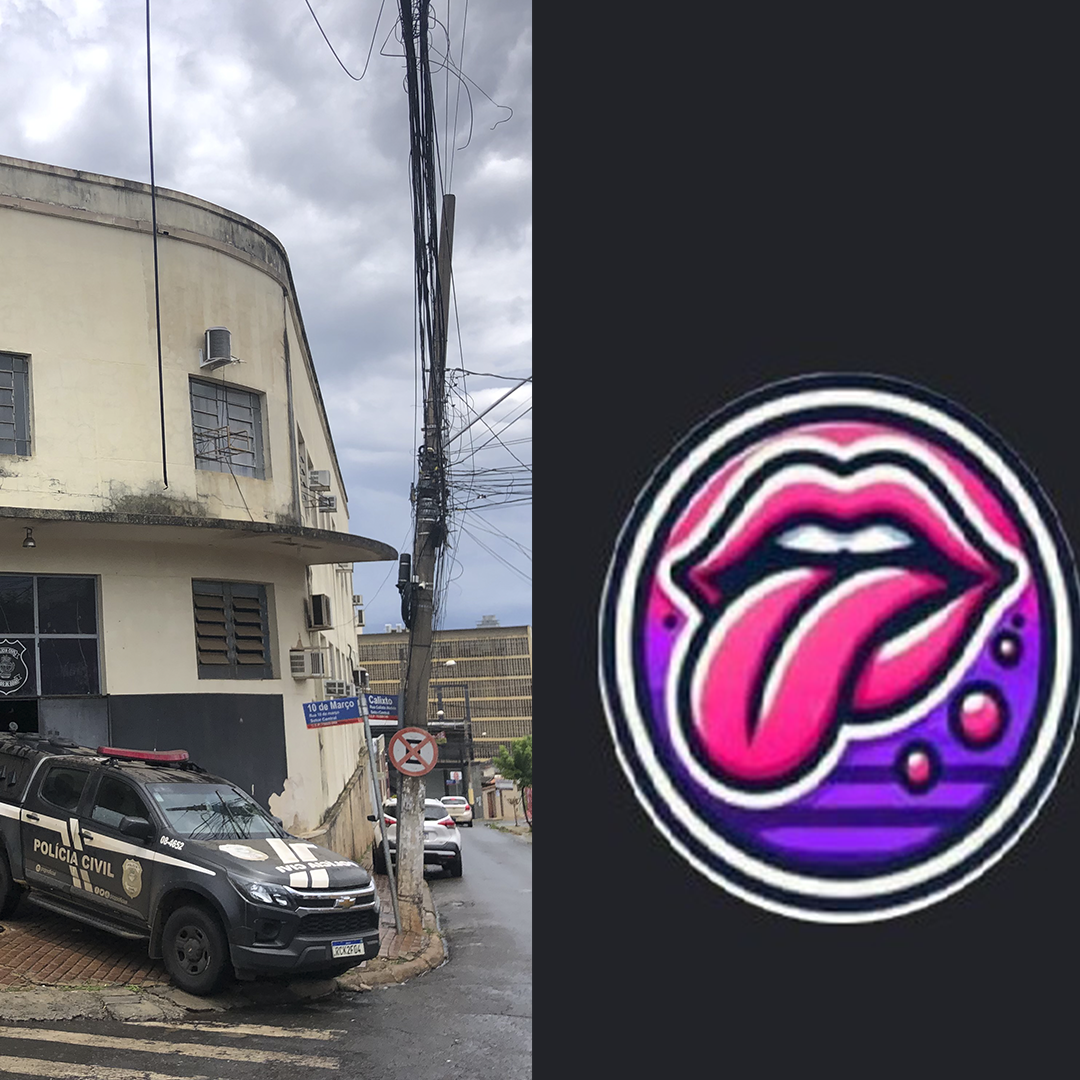 Imagem montagem delegacia geral e logo Anápolis na Roda