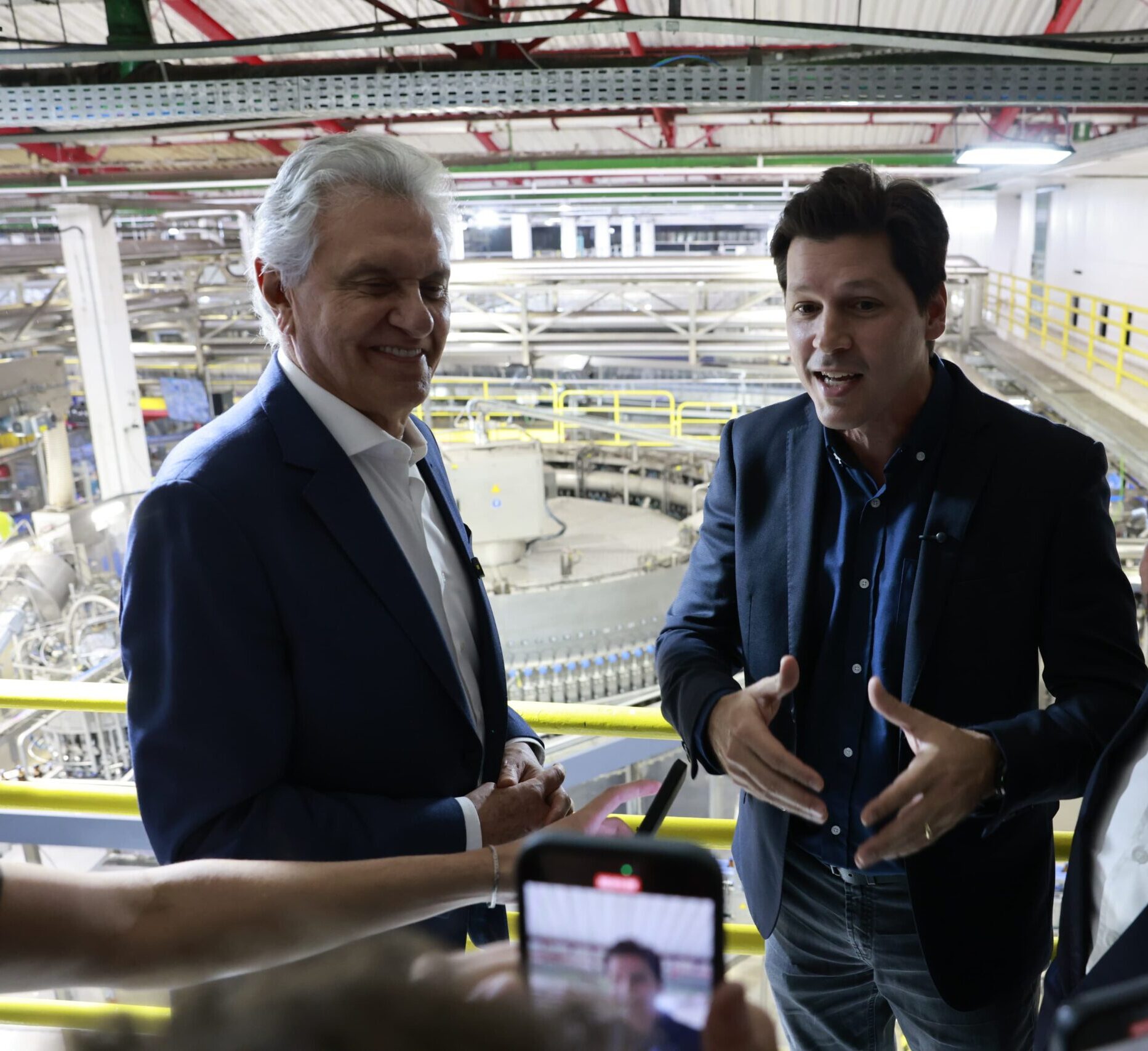 Imagem governador Ronaldo Caiado e Daniel Vilela na Ambev