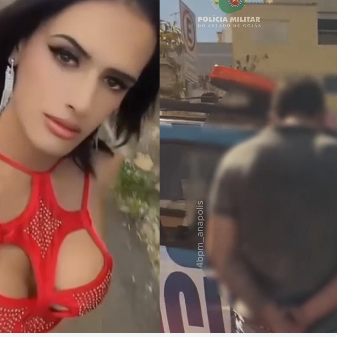 Imagem Samylla e o suspeito de homicidio, a segunda imagem está desfocada