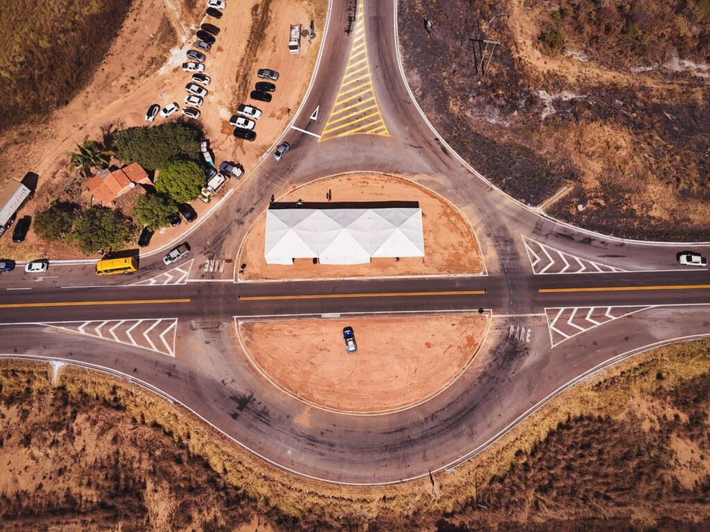 Imagem pavimentação Rodovia Rotatoria