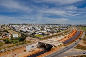Imagem obras do Viaduto Recanto do Sol em Anápolis
