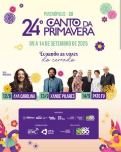 Imagem arte divulgação Canto da Primavera Pirenópolis