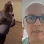 Imagem Pastor Eduardo Costa, de calcinha e peruca e outra sem peruca e de oculos