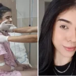 Imagem Thais Medeiros fazendo tratamento no hospital