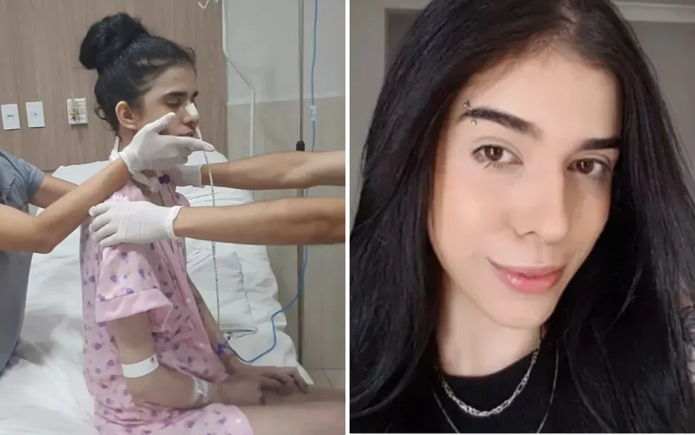 Imagem Thais Medeiros fazendo tratamento no hospital