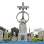 Imagem monumento na Praça dos romeiros em Anápolis