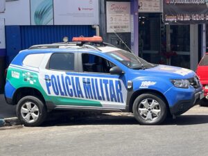 Imagem Viatura da Polícia Militar no centro Anápolis, Goiás