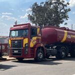 Imagem caminhão taque corpo de bombeiros militar de Goiás
