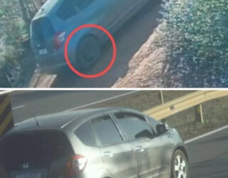 Imagem montagem de uma mesmo carro em dois lugares diferentes