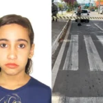 Imagem jovem de camisa azul e faixa de pedestre