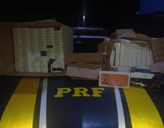 Imagem produtos presos pela PRF medicamentos e celulares