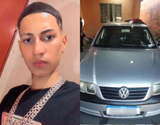 Imagem jovem camisa preta e carro gol cor prta