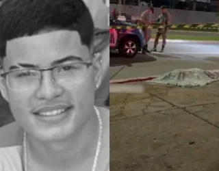 Imagem jovem sorrindo ao lado corpo coberto por um pano