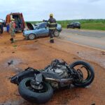 Imagem acidente carro e moto