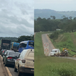 Imagem rodovia interditada