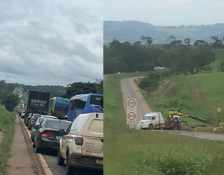 Imagem rodovia interditada