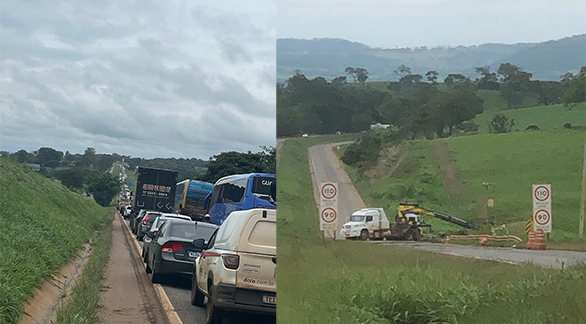 Imagem rodovia interditada