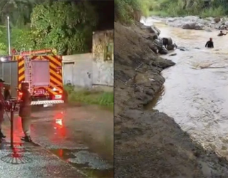 Imagem buscas bombeiros Córrego das Antas