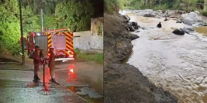 Imagem buscas bombeiros Córrego das Antas