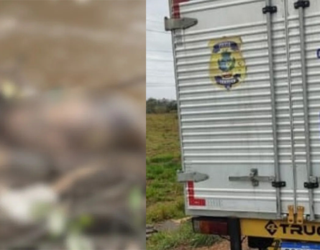 Imagem desfocada corpo no chão e ao lado veiculo do IML