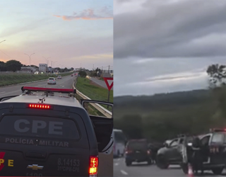 Imagem viatura polia na rodovia