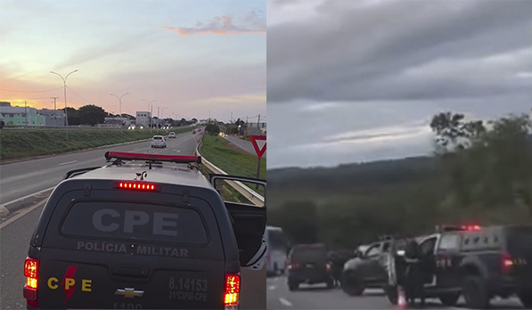 Imagem viatura polia na rodovia