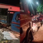 Imagem caminhão destruiu moro de casa