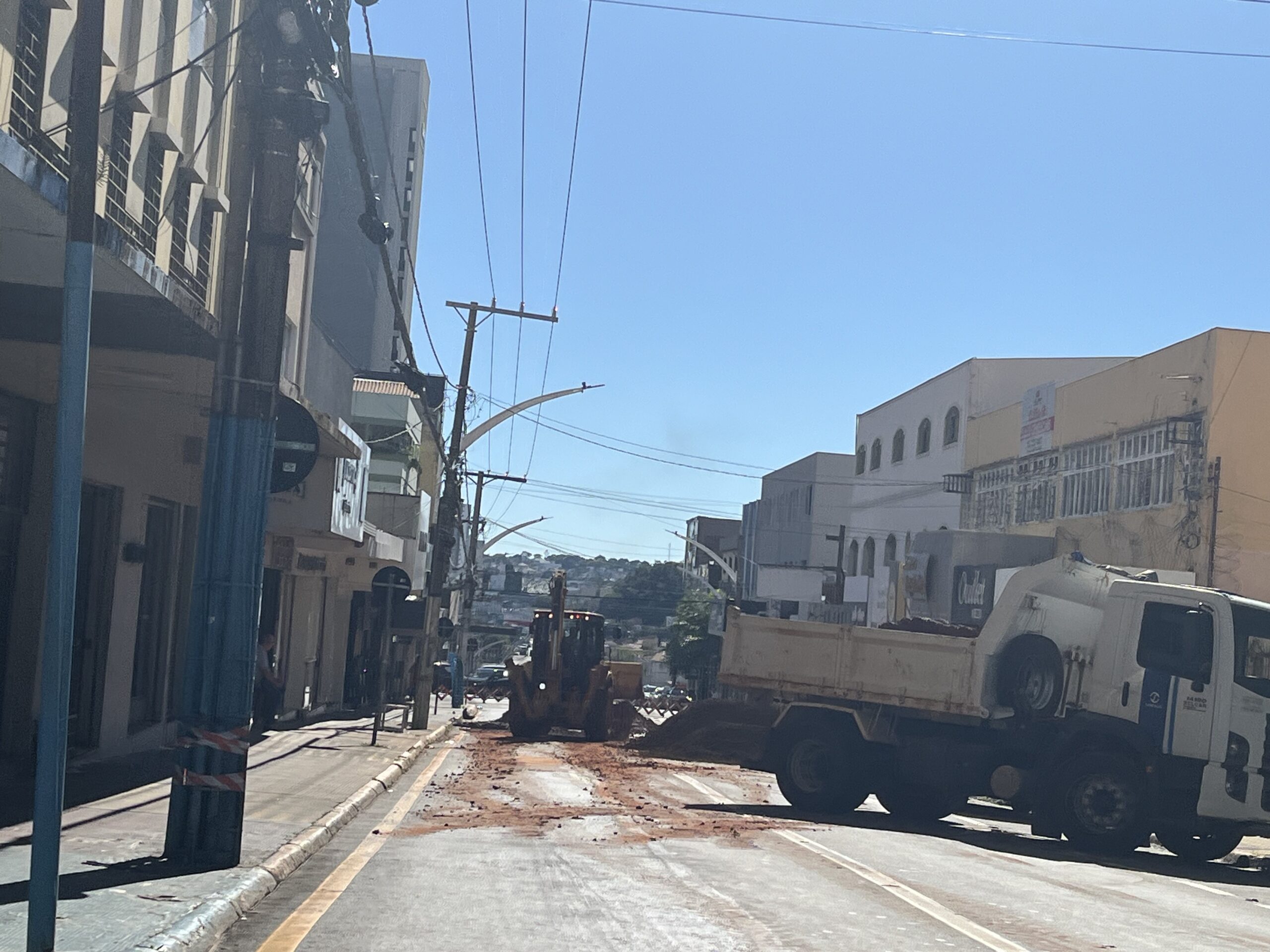 Imagem rua Interditada em Anápolis